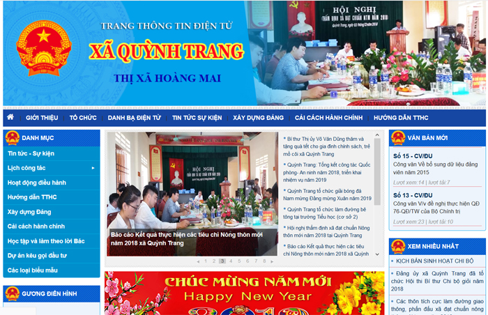 Trang thông tin điện tử xã Quỳnh Trang - Thị xã Hoàng Mai