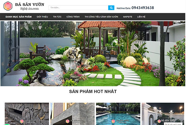 Giới thiệu về Website bán hàng Đá sân vườn Nghệ An