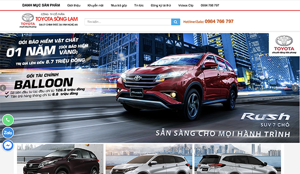 Công bố Website Công ty Toyota Sông Lam Nghệ An